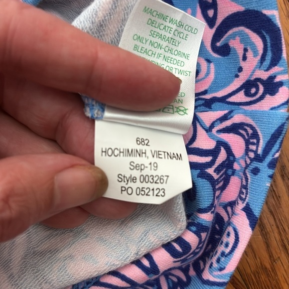 LILLY PULITZER Beline Dress In Lapis Lazuli Horseshoe Bay size XS - Picture 7 of 11